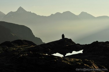Alba sulla valle di Cogne