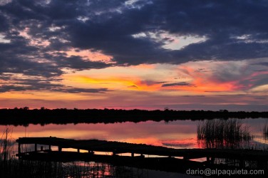 Tramonto sul fiume Boeti